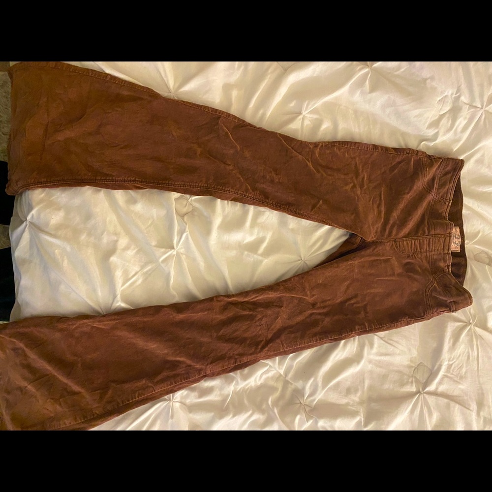 Free People corduroy pull on flare pants